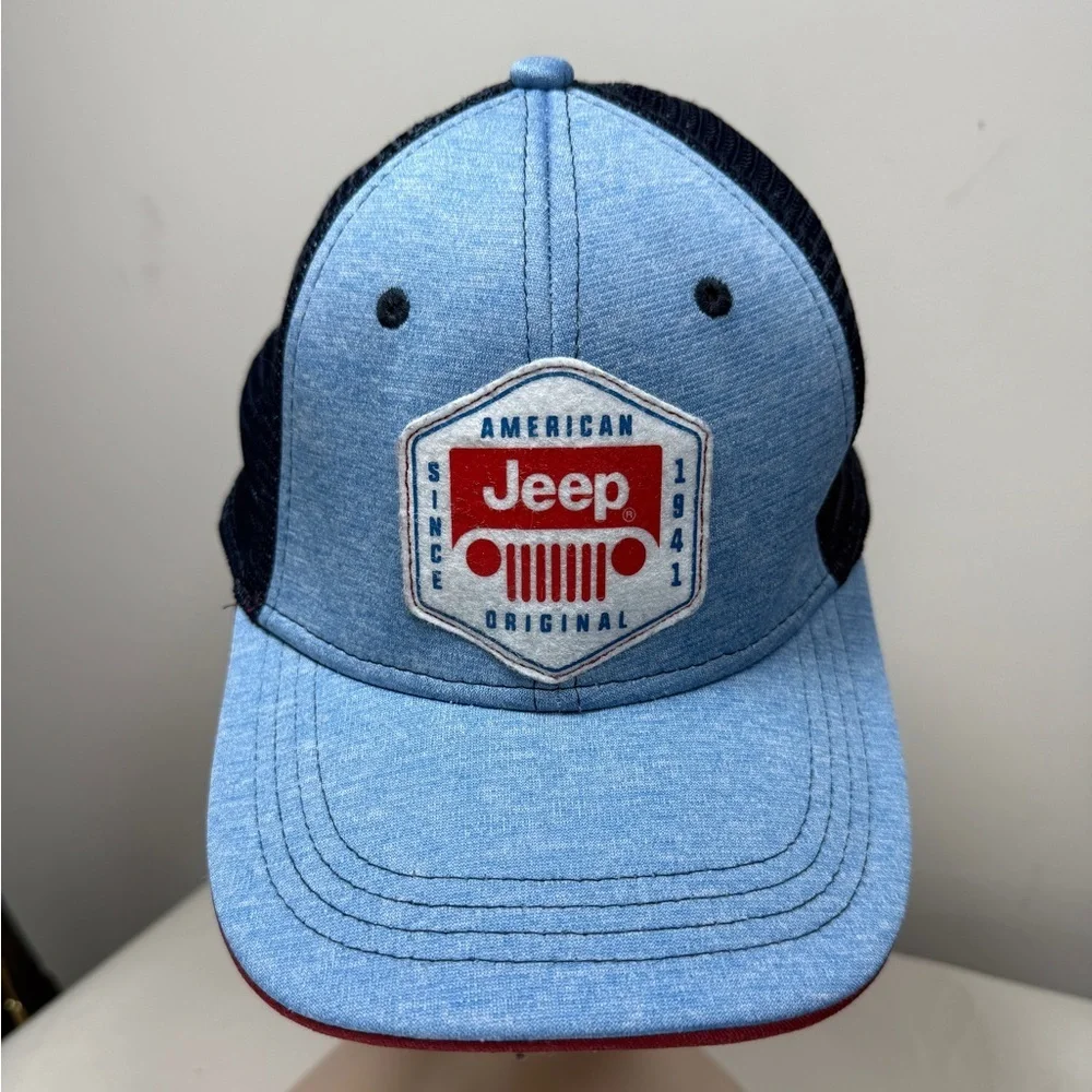 Jeep Trucker Hat Snap Back Mesh Embroidered American Original